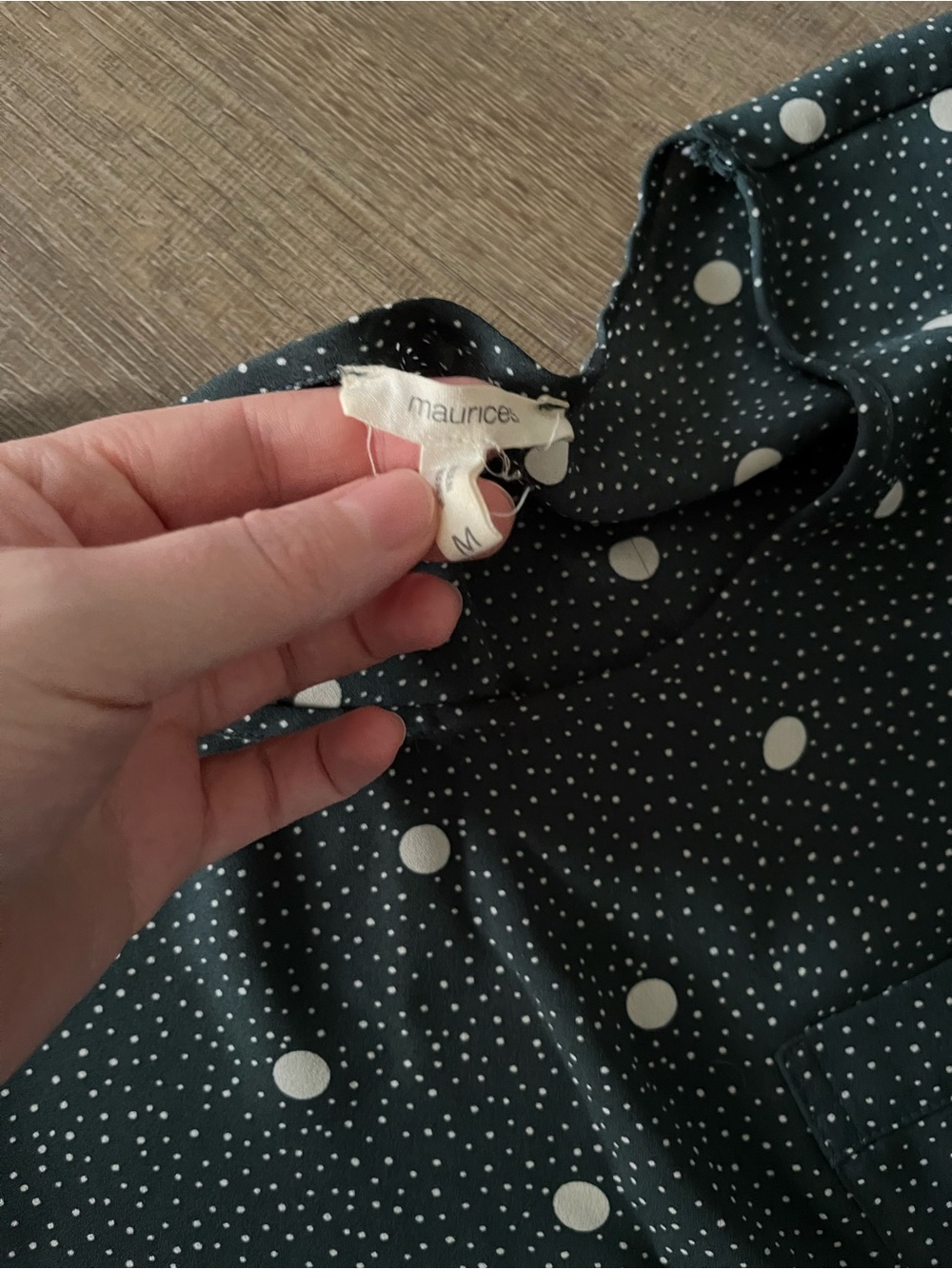 Polka Dot Cap Sleeve Women's Top - green and White - Picture 2 of 2